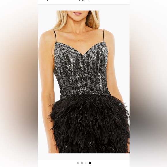 Mac Duggal Elegant Black Mini Dress- size 8 - Picture 7 of 8